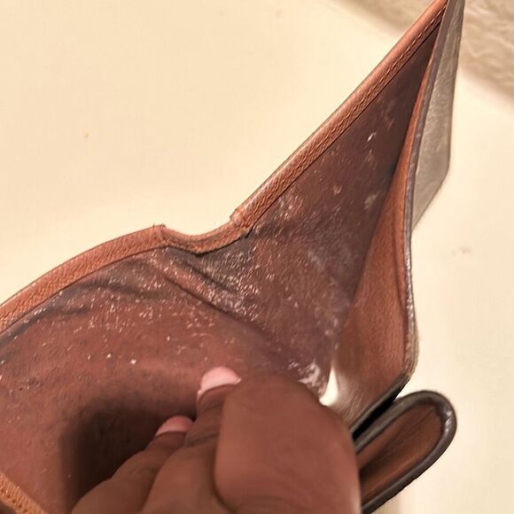 Louis Vuitton Monogram Compact Trifold Wallet Classic Brown Tan LV Logo Pattern - Picture 7 of 14